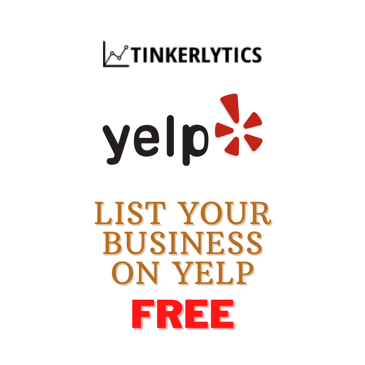 yelp logo and text about listing your business on yelp for free for blog